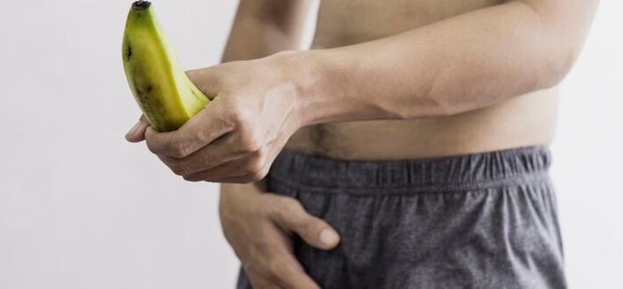 männliche Penisgröße am Beispiel einer Banane